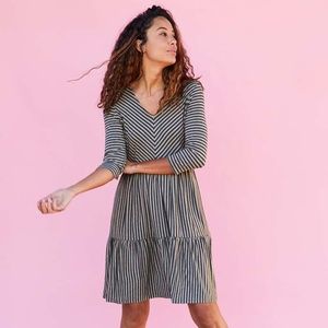 Fun Mixed Striped Pattern Dress NWT